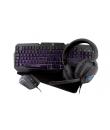 Coolbox Deep-XWING2 Kit Gaming - Teclado Retroiluminado - Raton Ergonomico - Auriculares con Microfono - Alfombrilla Antidesliza