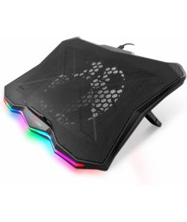 Coolbox DG NCP17-RBW Base Refrigeradora Portatil - RGB - Compatible 17.3" - Diseño Ergonomico - Iluminacion Personalizable - Col