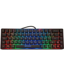 Coolbox DG TM065 Teclado Compacto Gaming - Iluminacion RGB - Teclas Mecanicas - Diseño Ergonomico - Alta Durabilidad - Color Neg