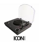 Energy Sistem BlackSpin Tocadiscos Bluetooth con Altavoces 10W - Funcion Auto-Stop - Grabacion USB - Compatible con 33/45/78 RPM