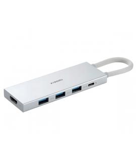 Xiaomi 5 en 1 Hub USB-C con 3x USB-A 3.0, 1x USB-C Carga Rapida hast 100W, 1x HDMI - Carcasa de Aluminio