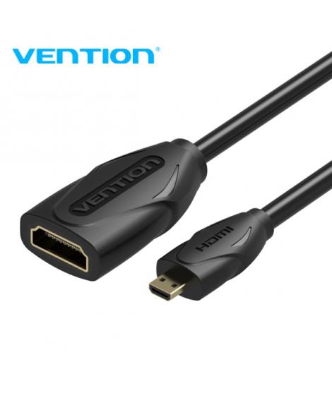 Vention CableTech Micro HDMI Cable de Alta Calidad - Cobre Libre de Oxigeno - 34AWG - Color Negro