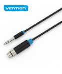 Vention Cable de Audio - Jack 6.5mm a XLR - Conector Estereo - Material PVC Resistente - Alta Calidad de Sonido - Color Negro