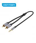 Vention Cable de Audio RCA a 3.5 mm - Sonido Hi-Fi - Cancelacion de Ruido - Conductor de Cobre 29AWG - Flexible y Resistente - C