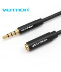 Vention BHBBG Cable de Extension de Audio - Estereo - Contactos Bañados en Oro - Diametro 3.5 mm - Color Negro