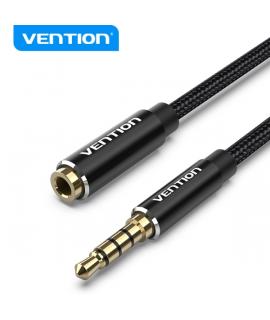 Vention Cable de Audio Estereo - Conector Jack 3.5 Macho a Hembra - Longitud 5m - Color Negro