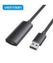 Vention Cable de Extension Activo USB 2.0 - Transferencia de Datos 480 Mbps - Conexion Estable - Construccion Duradera - Color N