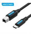 Vention CQUBF Cable USB 2.0 Tipo C a Tipo B - Transferencia 480 Mbps - 2A - Color Negro