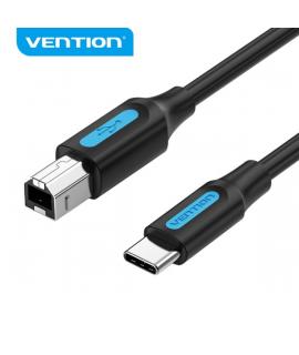 Vention CQUBF Cable USB 2.0 Tipo C a Tipo B - Transferencia 480 Mbps - 2A - Color Negro