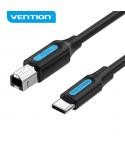 Vention CQUBF Cable USB 2.0 Tipo C a Tipo B - Transferencia 480 Mbps - 2A - Color Negro