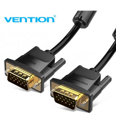 Vention Cable VGA (3+9) - Alta Definicion 1080P - Blindaje EMI - Conectores Chapados en Oro - Color Negro