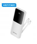 Vention Power Bank 10.000mAh - Multiples interfaces USB - Carga rapida - Salida total 3A - Color Blanco