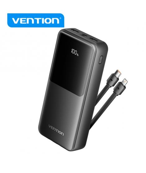 Vention Power Bank 20.000mAh - Multiples Interfaces - Alta Capacidad de Carga - Salida Total 3A - Color Negro