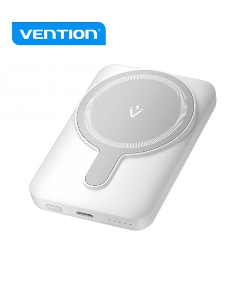 Vention PowerBank 5000mAh Magnetico Inalambrico - USB-C Dual - 20W - Display Luminoso - Carga Rapida - Material Resistente - Col