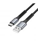 Vention Cable de Datos - USB 2.0 a USB-C - Aluminio - 480Mbps - 3A, 15W - Color Negro