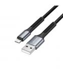 Vention CableTech Lightning-USB-A Cable de Datos - Aluminio Duradero - Transmision 480Mbps - Potencia 2A, 10W - Color Negro