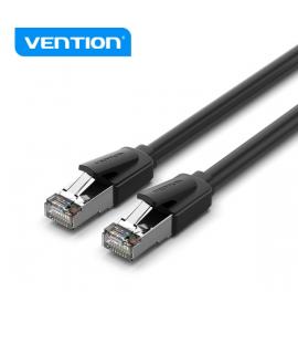 Vention Cable Ethernet Cat8 - Velocidad 40Gbps - Ancho de Banda 2000MHz - Baja Latencia - Conectores Niquelados - Color Negro