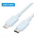 Vention Cable USB-C a Lightning - Conector Niquelado - Potencia 27W - Corriente 3A - Color Azul