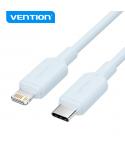 Vention Cable USB-C a Lightning - Conector Niquelado - Potencia 27W - Corriente 3A - Color Azul