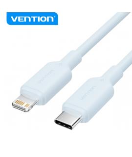 Vention LAKSH Cable USB 2.0 Tipo-C a Lightning - 27W - 480Mbps - Niquelado - Color Azul