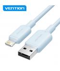 Vention Cable USB 2.0 Lightning - Transmision 480Mbps - Salida 2.4A - Color Azul