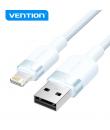 Vention Cable de Carga USB-A/Lightning - Aluminio y Algodon Trenzado - 480Mbps - 2.4A - Color Azul