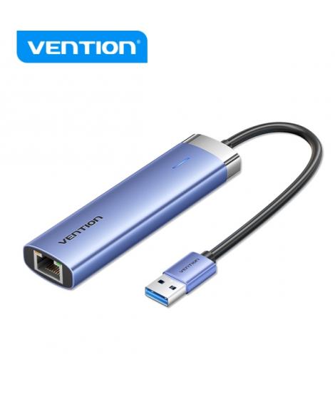 Vention Hub USB 3.0 5 en 1 - Transferencia 5 Gbps - Puerto Gigabit Ethernet - Amplia Compatibilidad - Control Termico Eficiente 