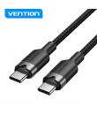 Vention Cable USB 2.0 - Niquelado - 60W - 3A - 2m - Color Negro