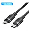 Vention Cable USB 2.0 - Niquelado - 60W - 3A - 2m - Color Negro