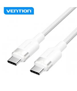 Vention Cable USB 2.0 Niquelado - 60W - 3A - 480Mbps - PVC + Aluminio - Color Blanco