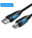 Vention Cable USB 2.0 Impresoras - Transmision 480 Mbps - Recubrimiento Aluminio y Trenza Metalica - Carcasa PVC - AWG 24+28 - C