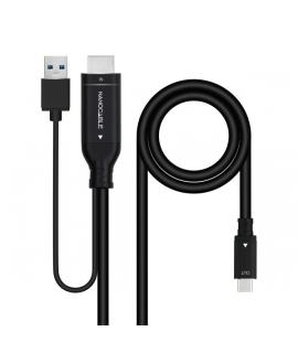 Nanocable Cable Conversor HDMI Macho a USB-C Macho - Longitud 1.8m - Color Negro