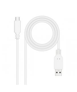 Nanocable Cable 2.0 3A USB-C Macho a USB-A Macho - Longitud 0.50m - Color Blanco