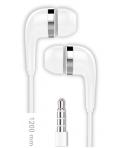 TechOneTech BSK Auriculares con Microfono Integrado - Conexion Jack 3.5mm - Asistente Voz - Cable de 1.20m - Color Blanco