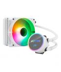 Abysm Artic White 120 ARGB Kit de Refrigeracion Liquida - 1 Ventilador de 120mm - Iluminacion ARGB - Bomba 2500rpm - Tubos de 33