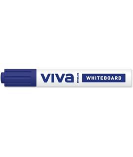 Molin Viva Rotulador para Pizarra Blanca - Punta Redonda de Fibra Sintetica - Trazo 3mm - Tinta con Base de Alcohol - Color Azul