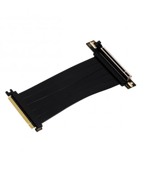 Aisens Cable de Extension Riser PCIe 4.0 x16 Flexible - Blindaje EMI - Longitud 17cm - Color Negro