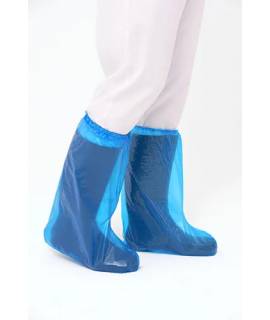 Santex Cubre Botas de Polietileno 40mic - Con Ajuste Elastico - Conforme (UE) 2016/425 - Color Azul